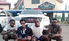 Police Nab Four Suspected Traffic Robbers, Recovers Phones, ATM Cards