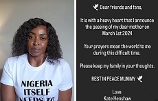 Kate Henshaw Announces The Passing Of Her Mother