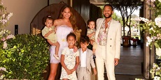 Chrissy Teigen And John Legend Pose with All 4 Kids at Mad Hatter-Inspired Mother’s Day Tea Party