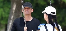 Katy Perry And Orlando Bloom Make A Rare Sighting With Daughter Daisy, three, at a park in Beverly Hills