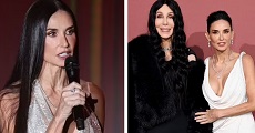 Demi Moore Scolds Audience As She Introduces Cher At amfAR Gala