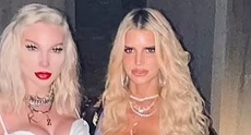 Jessica Simpson Stuns In Low-Cut Dress As She Parties With Kim Kardashian's Friend In Mexico