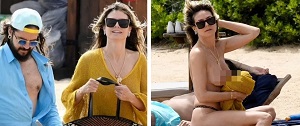 Heidi Klum Spotted On A Beach Topless With Husband Tom Kaulitz