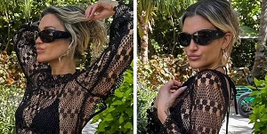 Ashley Roberts Flaunts Her Figure In A Skimpy Black Bikini During Her Caribbean Getaway