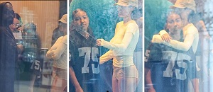 North West And Bianca Censori Seen In Warm Embrace