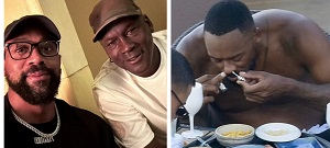 Marcus Jordan who is the son of NBA GOAT Michael Jordan looked focused as he sniffed the powder while his glamorous bikini-clad partner smiled and chatted alongside him, and his pals ate lunch.