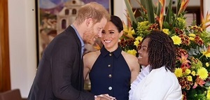 Meghan Markle And Prince Harry Arrive Colombia Received By Country's Vice President