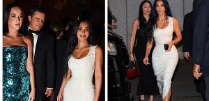 Orlando Bloom Appears To Glance Down At Kim Kardashian Backside As He Joins Katy Perry At Gala