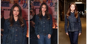 Heidi Klum's Daughter Leni Shows Off Her Sense Of Style In Double Denim As She Attends Old Navy's Anniversary Bash At New York Fashion Week