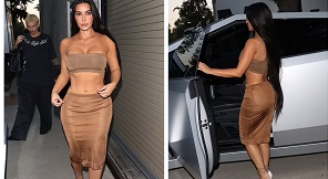Kim Kardashian Steps Out In Custom Tesla Cybertruck In LA