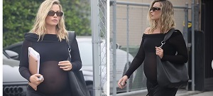 Margot Robbie Shows Off Growing Baby Bump In Sheer Top While Out In LA