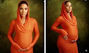 Adesua Etomi Announces She’s Pregnant With Second Child, As She Flaunts Baby Bump