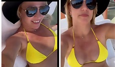 Britney Spears Wears Skimpy Yellow Bikini In New Snap