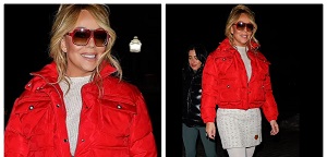 Mariah Carey Looks Fashionable As She Steps Out In Red Jacket In Aspen