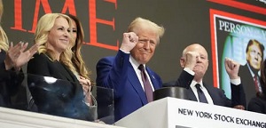 Trump Named Time’s Person Of The Year Rings The New York Stock Exchange’s Opening Bell