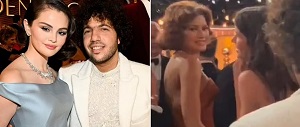 Zendaya Goes Viral For Reaction To Seeing Selena Gomez' Fiance Benny Blanco At The Golden Globes