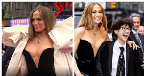 Jennifer Lopez Looks Chic As She Attends George Clooney’s Broadway Debut