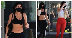 Kylie Jenner Flaunts Toned Torso At Pilates Class With Kendall