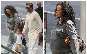 Rihanna Seen On Family Outing With Son RZA And ASAP Rocky