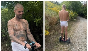 Justin Bieber Goes For A Segway Ride In Nothing But His Underwear