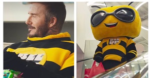 David Beckham Pulls On Bumblebee Costume For Halloween