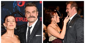 Millie Bobby Brown Praises David Harbour At Show Premiere