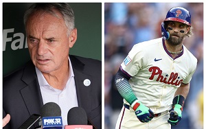Bryce Harper Allegedly Threatened By MLB Official After Rob Manfred Argument, Agent Claims