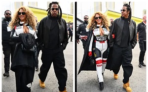 Beyoncé Flashes Cleavage At F1 Las Vegas Grand Prix