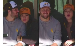 Hailee Steinfeld And Josh Allen Share Rare PDA Moment At His College Jersey Retirement Ceremony