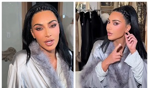 Kim Kardashian Gets Her Ears Pierced In Hawaii