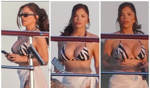 Lauren Sanchez Continues Her Celebrations In St Barts With Jeff Bezos