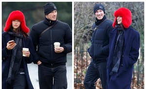 Dua Lipa And Fiancé Callum Turner Enjoy Dog Walk In London