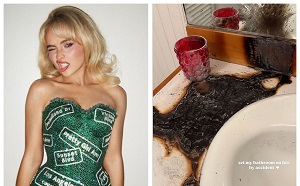 Sabrina Carpenter Reveals She Set Her Bathroom On Fire 'By Accident'