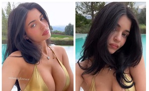 Kylie Jenner Rings In The New Year With Poolside Selfies