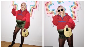 Ellie Goulding Shows Off Her Baby Bump In Lace Shorts