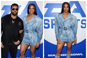 Ciara And Russell Wilson Seen At Madden Super Bowl Event