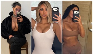 Kim Kardashian Shares Back-To-Back Busty Snapshots On IG