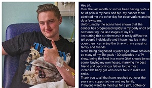 Finnian Garbutt Reveals He Is Battling Terminal Cancer