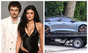 Timothee Chalamet Electric Car Towed From His Beverly Hills Mansion