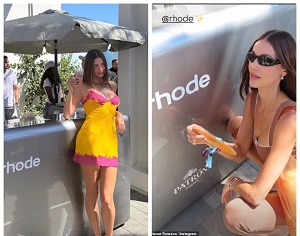 Hailey Bieber Sizzles In Skimpy Thong At Coachella Day 2